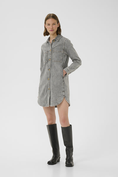 NanasIW Denim Dress Lgt.Grey Wash Denim - 30111075 Thumbnail