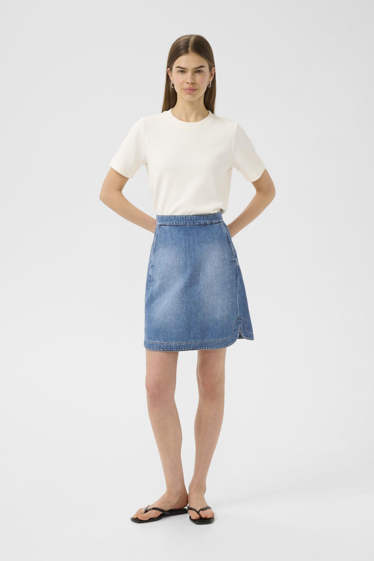 BilaIW Bacca Skirt Medium Blue - 30111081