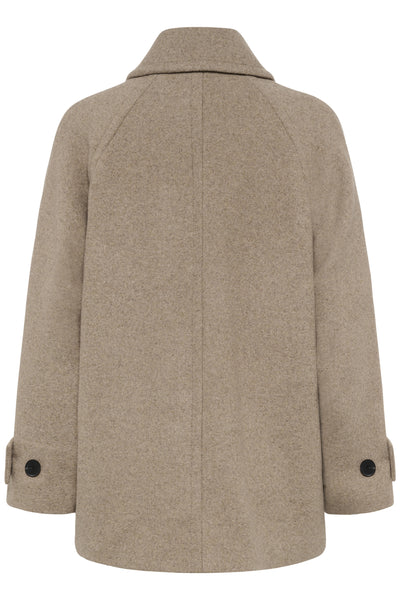 ThoraIW Minona Coat R Sandy Grey Melange - 30111082 Thumbnail
