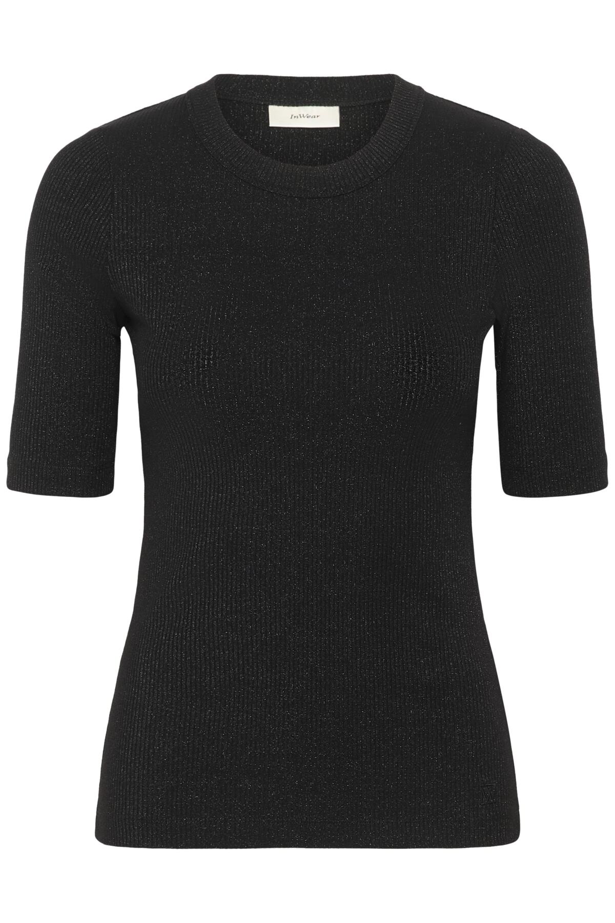 DagnaIW Lurex T-shirt Black Glitter - 30111091