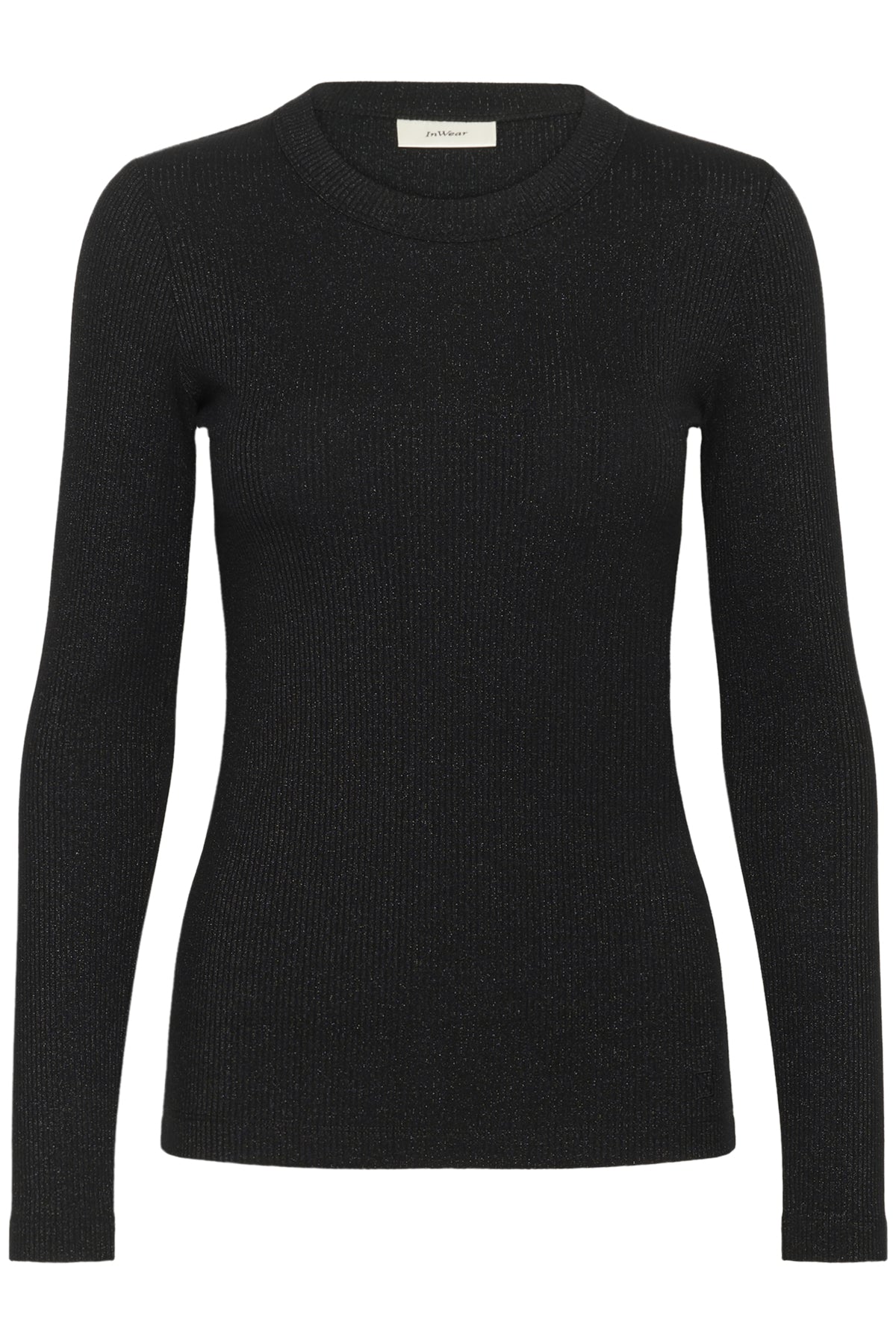 DagnaIW Lurex T-shirt LS Black Glitter - 30111093