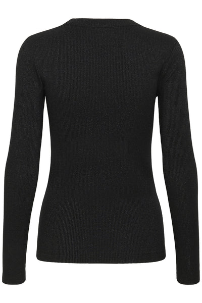 DagnaIW Lurex T-shirt LS Black Glitter - 30111093 Thumbnail