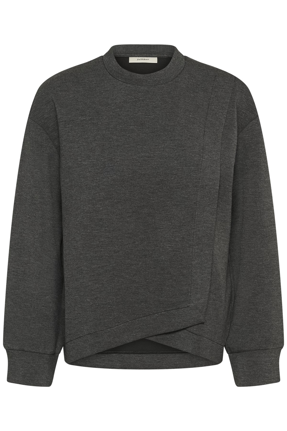 GidaIW Melange Vincent Sweatsh Mörkgrå melange