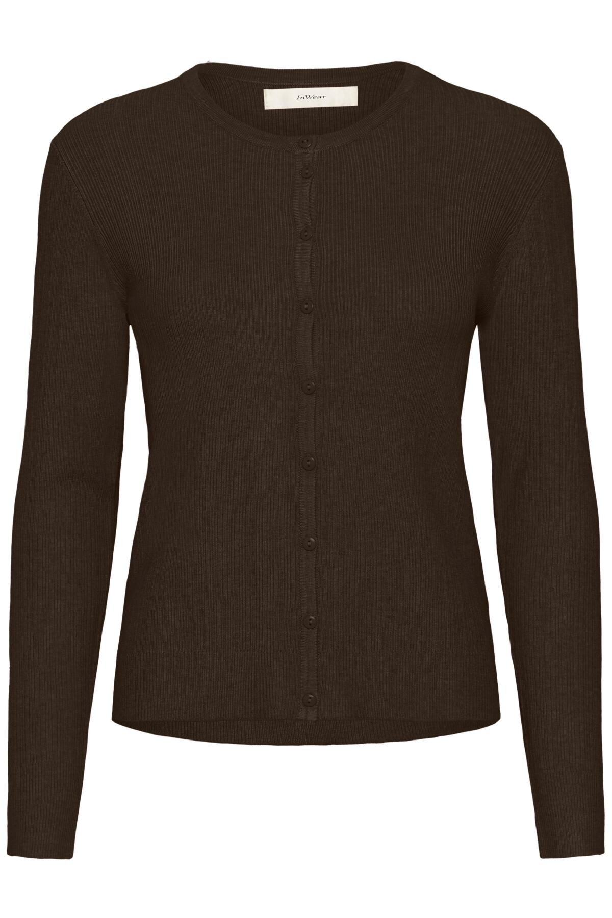 YenahIW Cardigan Coffee Brown Melange - 1914191 - 30111126
