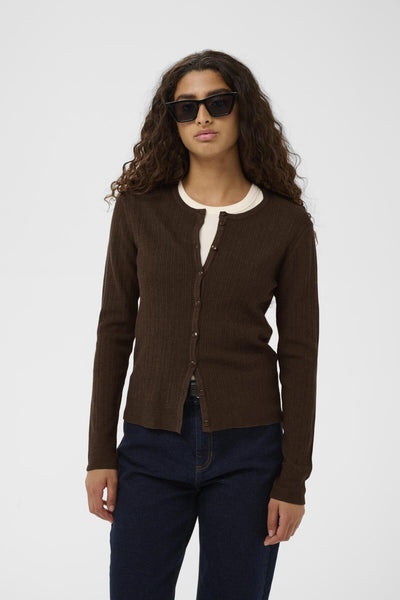 YenahIW Cardigan Coffee Brown Melange - 1914191 - 30111126 Thumbnail