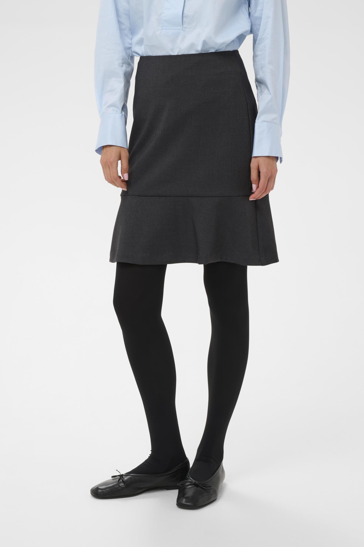 YuktaIW Ibbie Skirt Medium Grey Melange - 301744 - 30111134