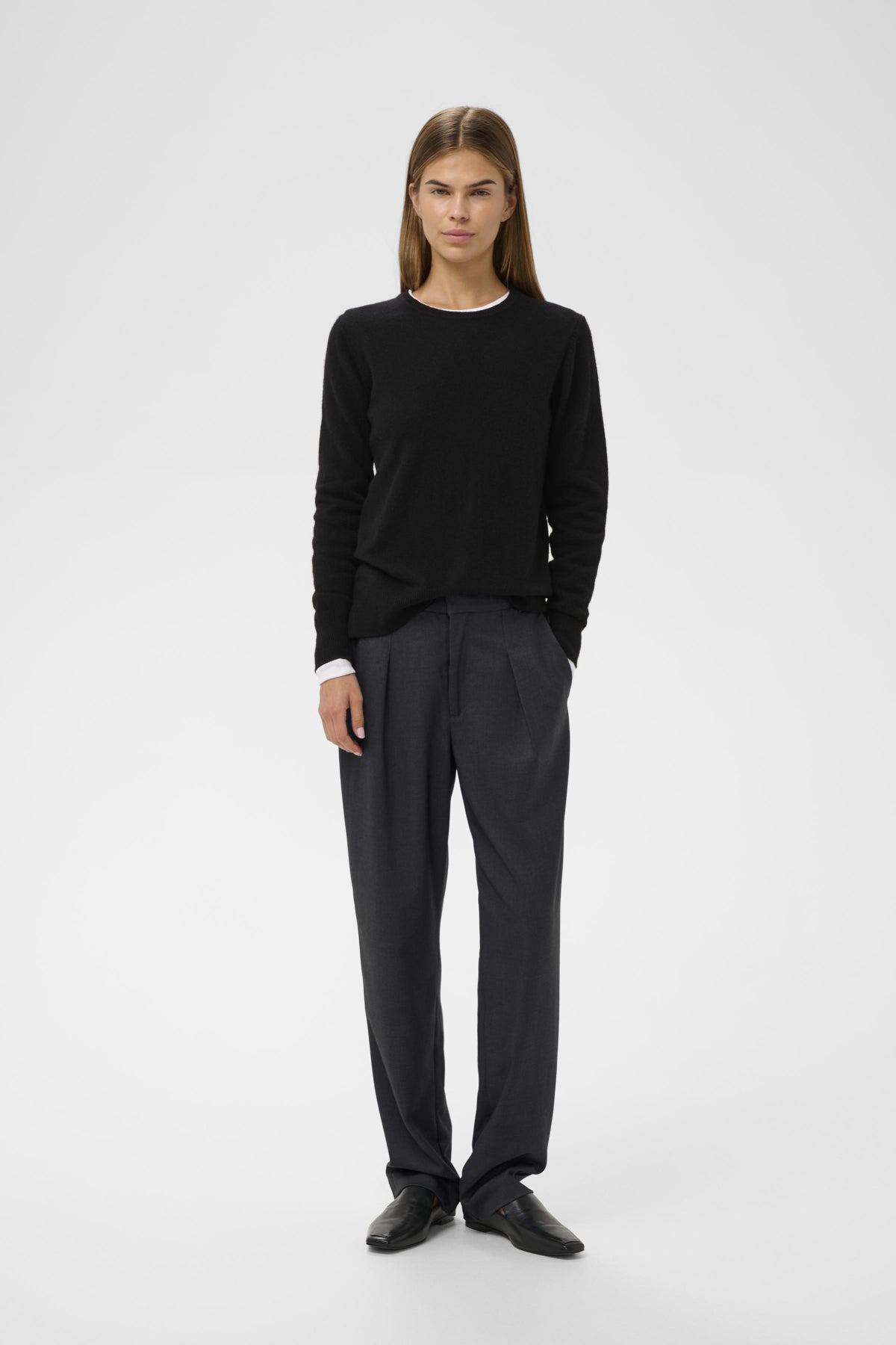YuktaIW Tunilda Pants Medium Grey Melange - 301744 - 30111161