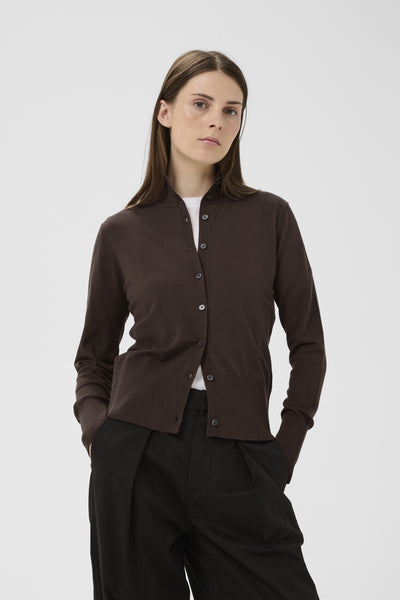 PaulaIW Cardigan Coffee Brown - 191419 - 30111179 Thumbnail