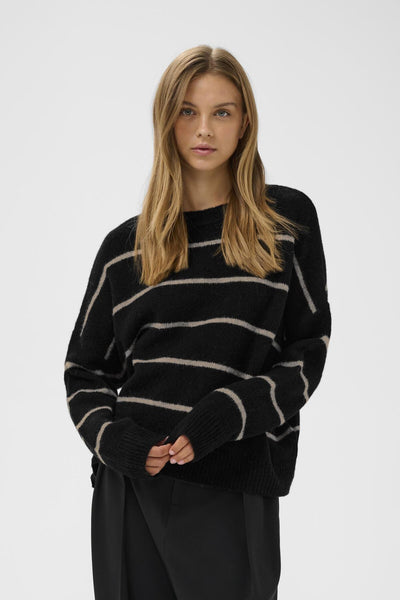 TeresaIW Crew Neck Pullover Black / Powder Beige - 300286 - 30111188 Thumbnail