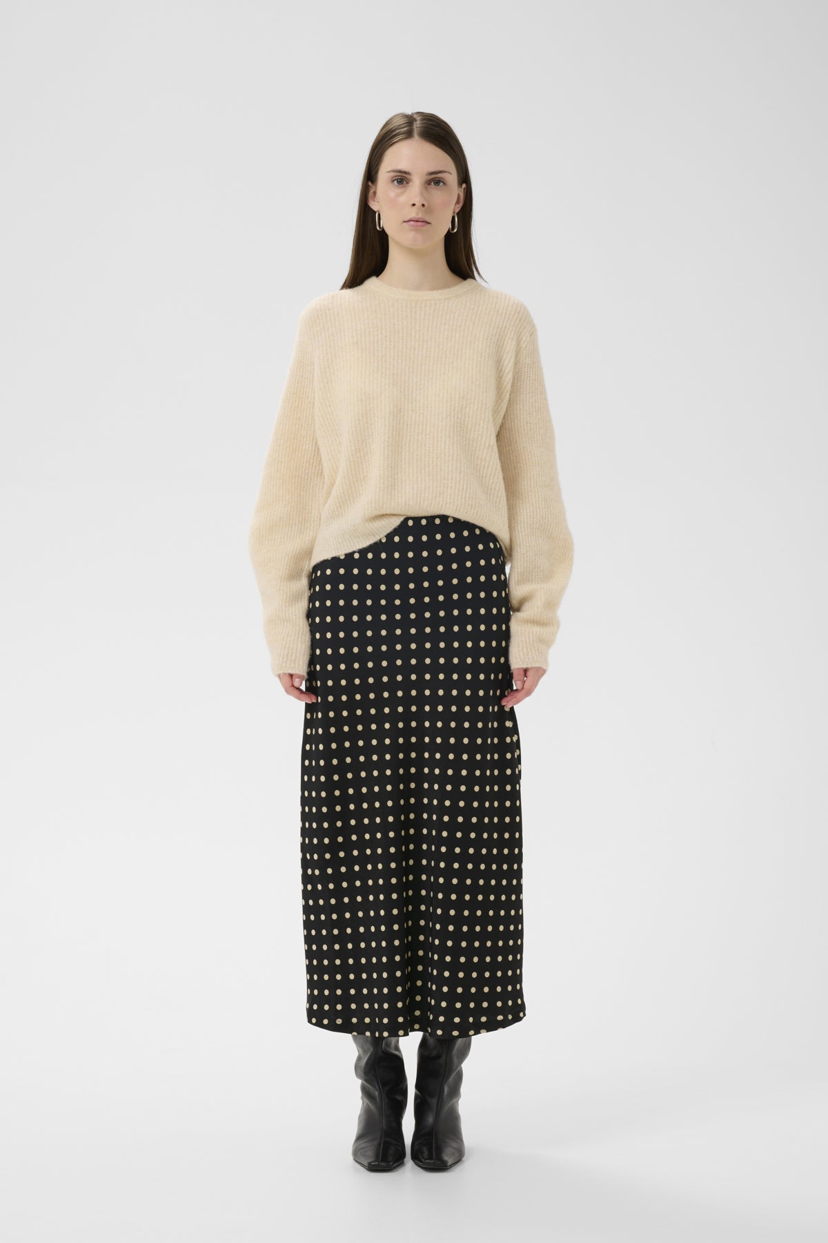 ZeemaIW Skirt Black Spaced Dots - 300177 - 30111244