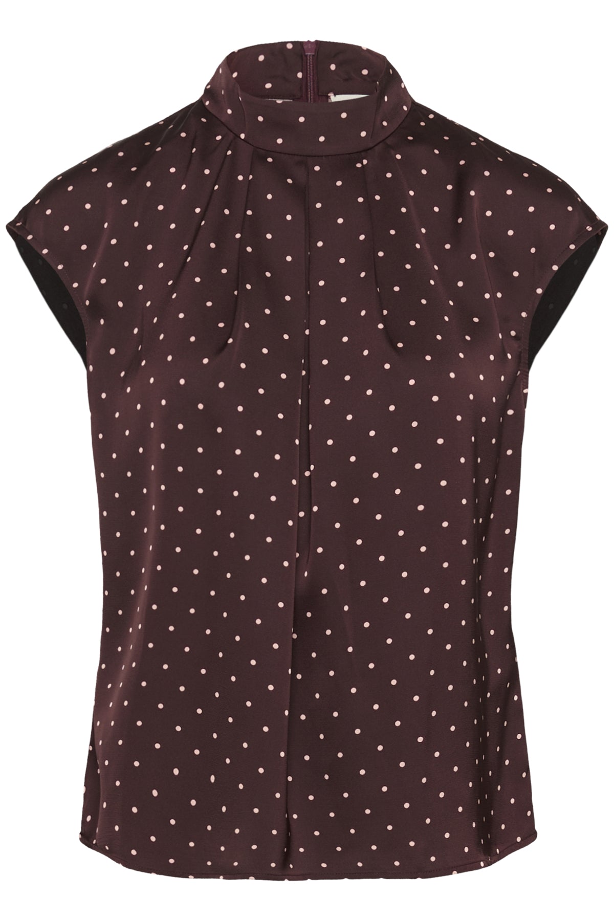 ZaniaIW Blus Brun Bordeaux Small Dot - 305 - 30111246