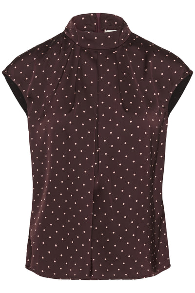 ZaniaIW Blus Brun Bordeaux Small Dot - 305 - 30111246 Thumbnail
