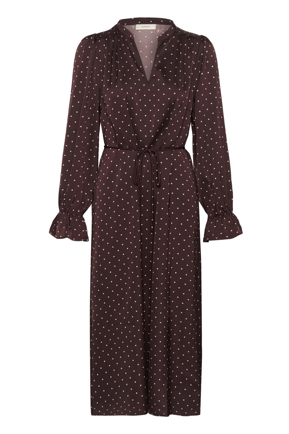 ZaniaIW Klänning Brun Bordeaux Small Dot - 305 - 30111248