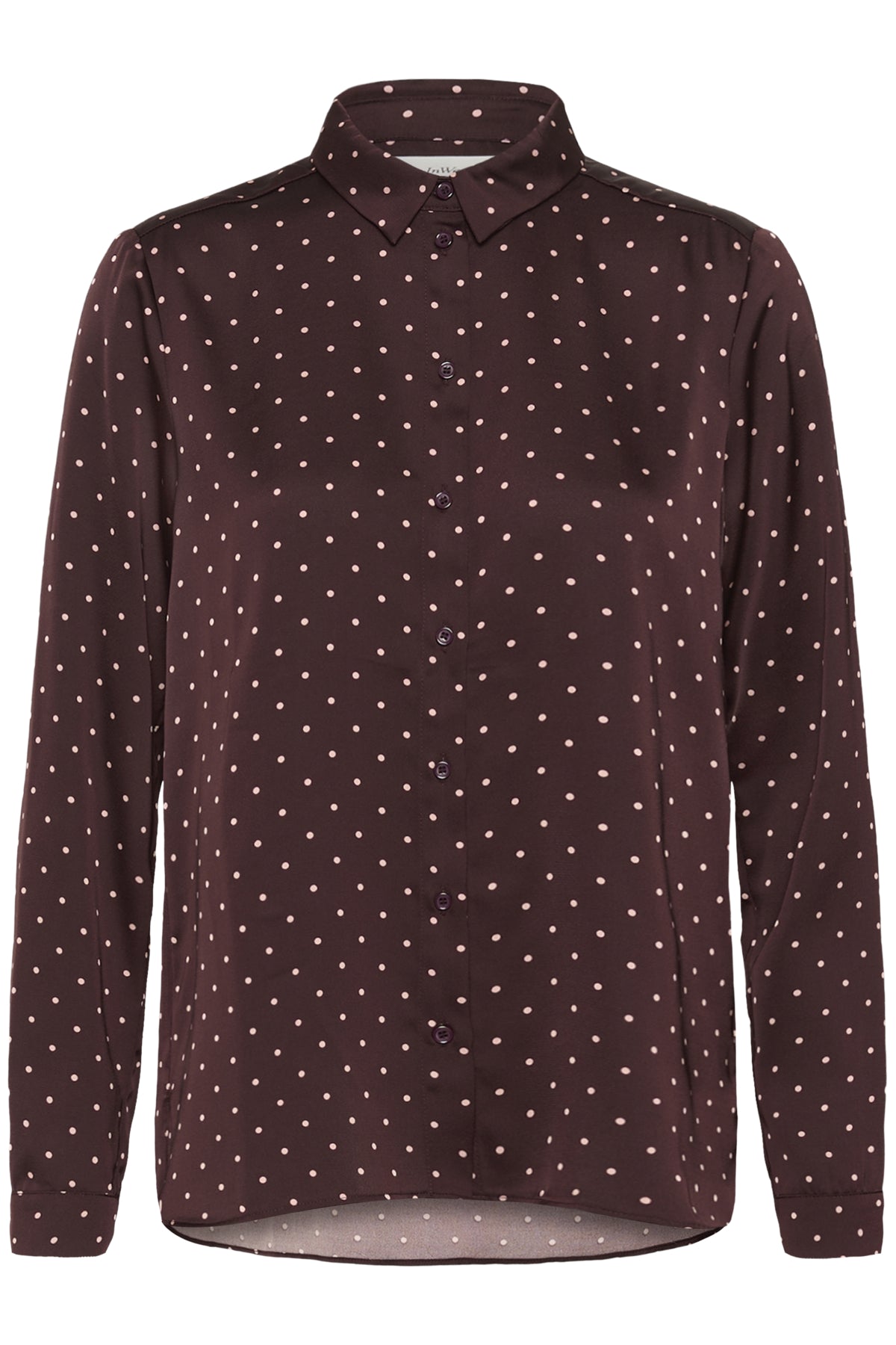 ZaniaIW Skjorta Brun Bordeaux Liten Prick - 305 - 30111251