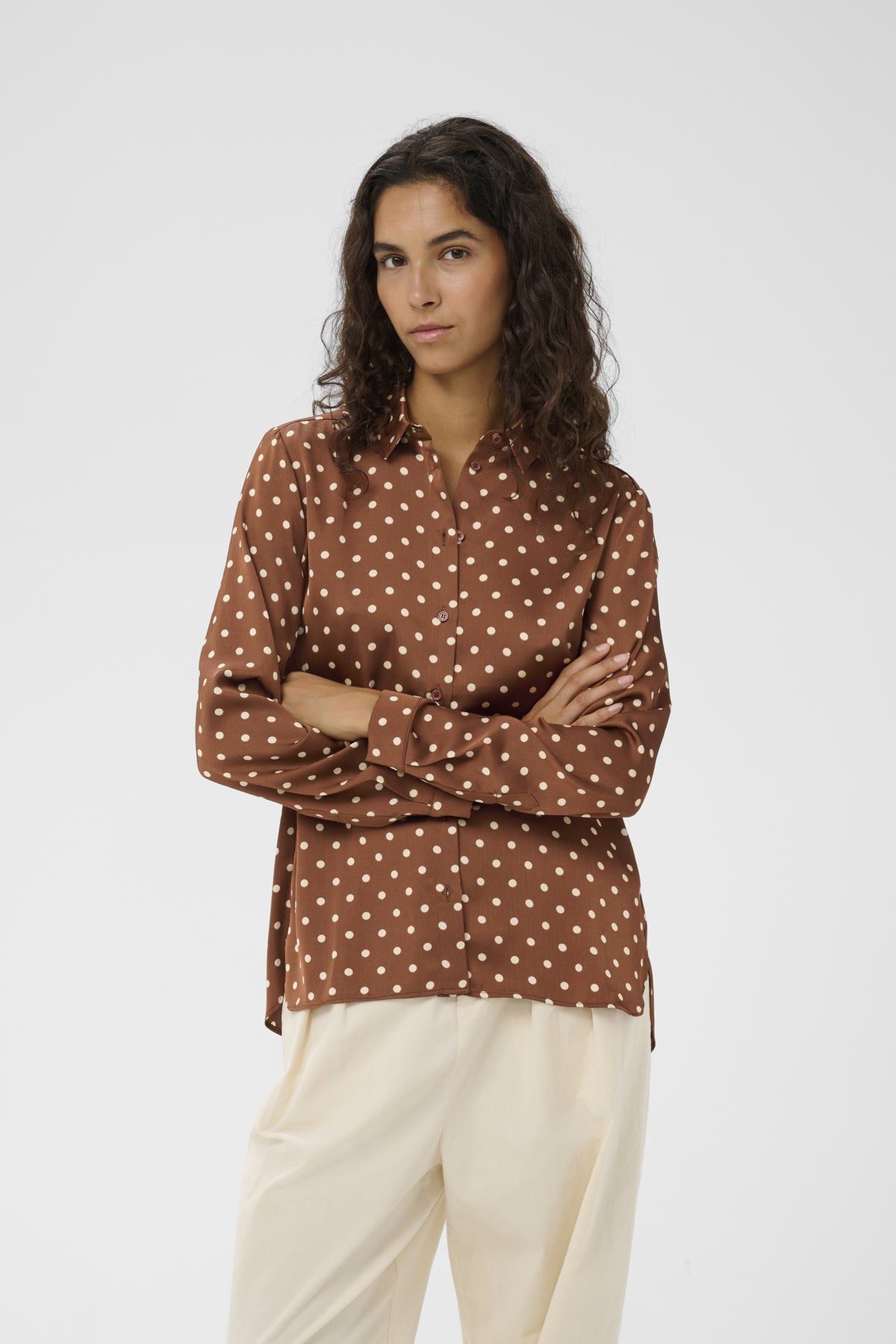 ZollIW Skjorta Spicy Brown Dot - 305220 - 30111252