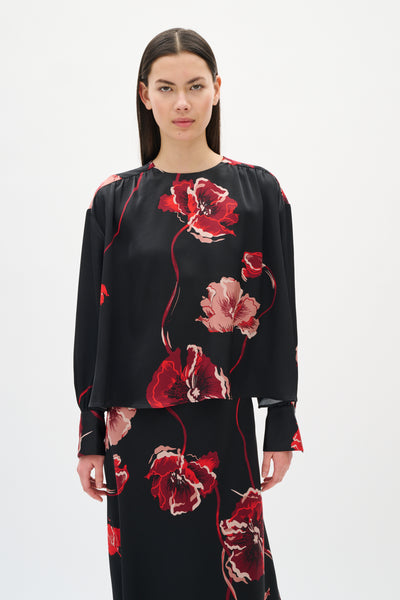 DAWNIW BLOUSE BLACK POPPY ROSE - 900002573 - 30112009 Thumbnail