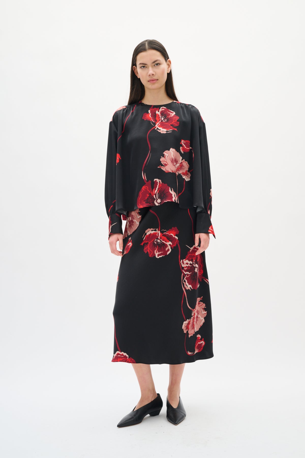 DAWNIW SKIRT BLACK POPPY ROSE - 900002573 - 30112010