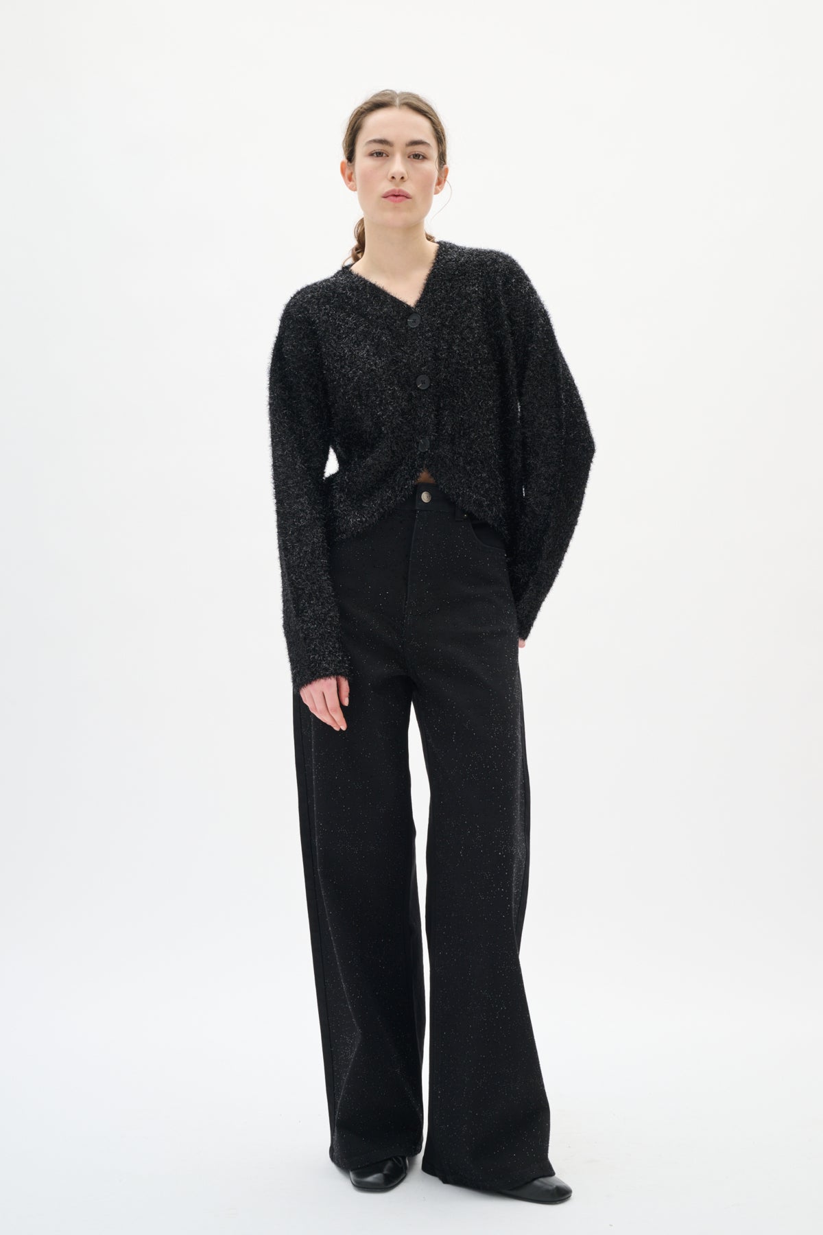 AALIAIW BACCA JEANS BLACK SHATTERED STONES - 30112080