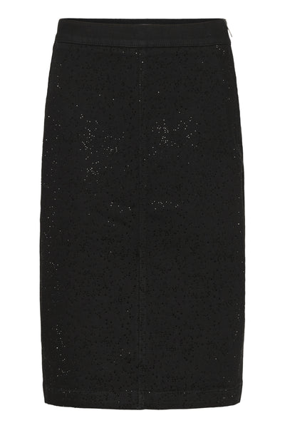 AALIAIW PENCIL SKIRT BLACK SHATTERED STONES - 30112102 Thumbnail
