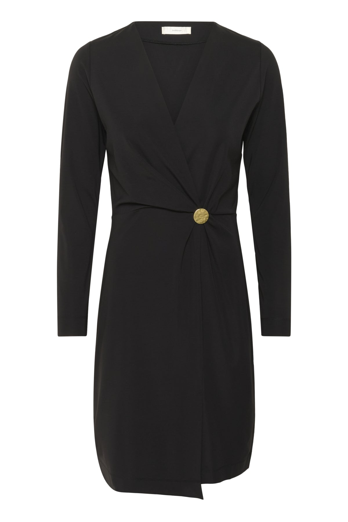 KASEYIW FAKE WRAP DRESS Svart - 194008 - 30112119
