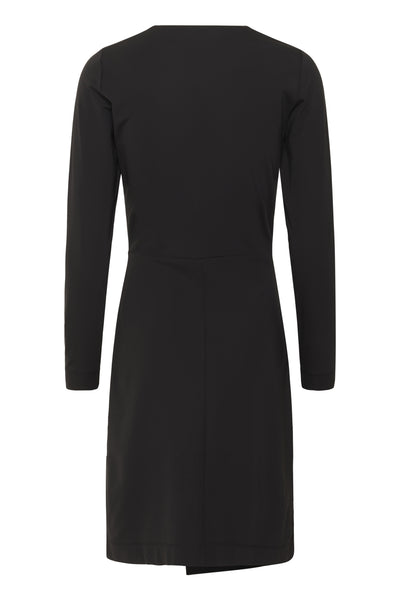 KASEYIW FAKE WRAP DRESS Svart - 194008 - 30112119 Thumbnail