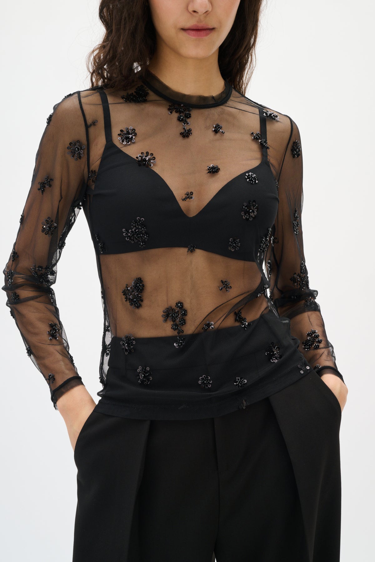 KUIIW LS BLOUSE Black - 194008 - 30112135