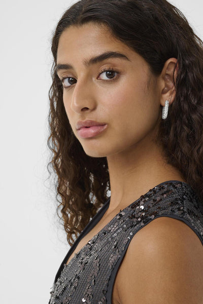 AGNESIW SEQUIN SMALL EARRING Silver - 145002 - 30112140 Thumbnail