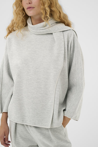 TWIGGYIW CAPE JACKET New Light Grey Melange - 30028 - 30112262 Thumbnail