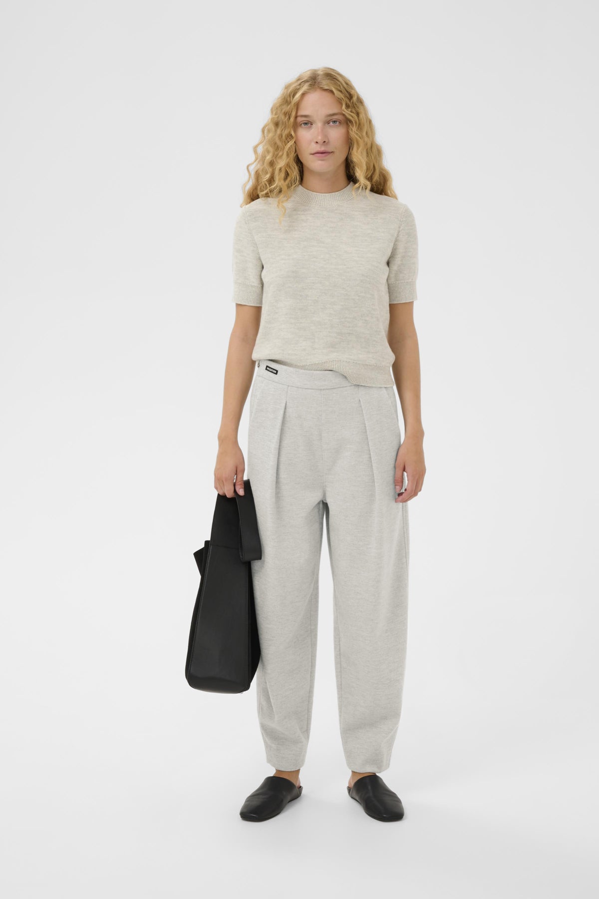 TWIGGYIW PANT New Light Grey Melange - 30028 - 30112263