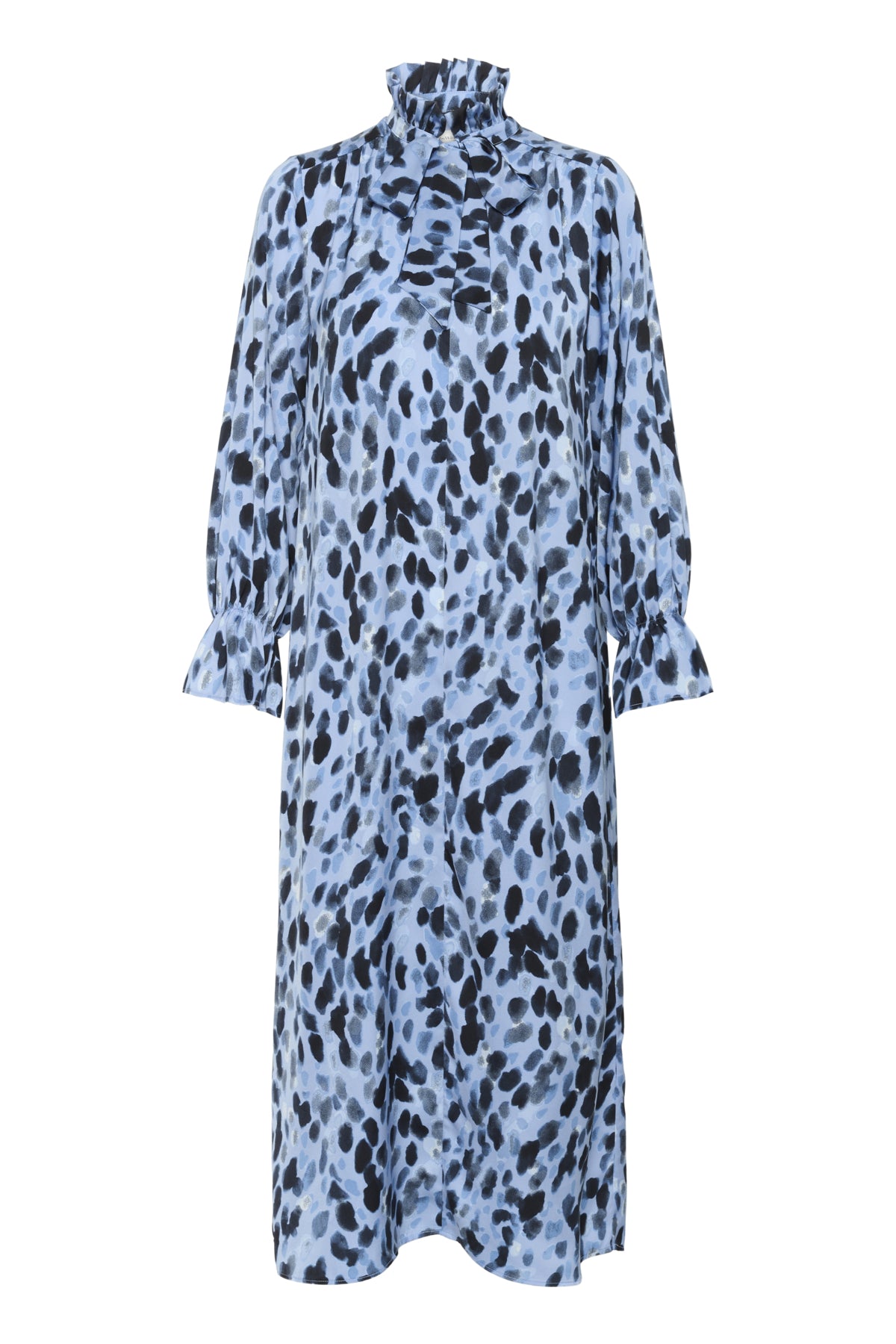 GRACIEIW PRINTED DRESS BLUE PAINTED DOT - 900003317 - 30112281