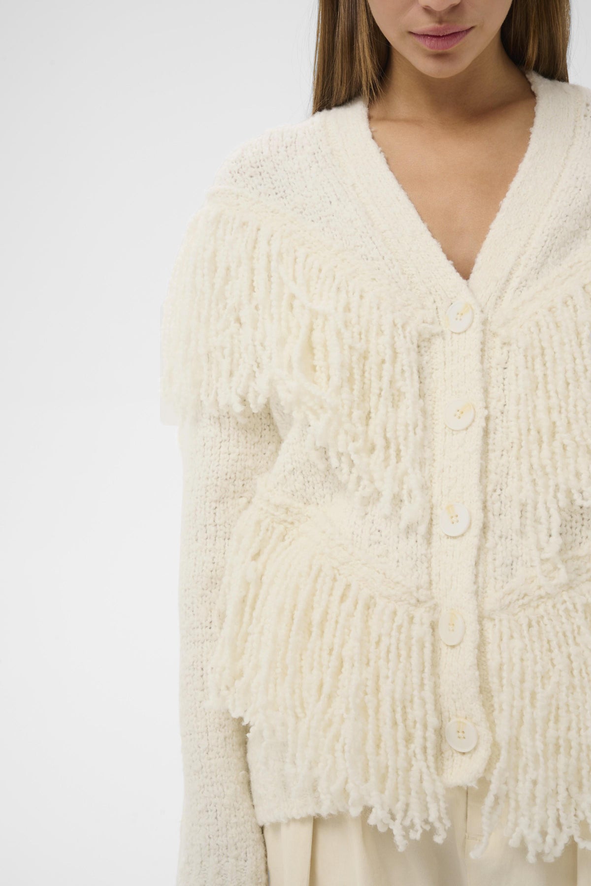 NEFELIIW CARDIGAN Whisper White - 110701 - 30112293