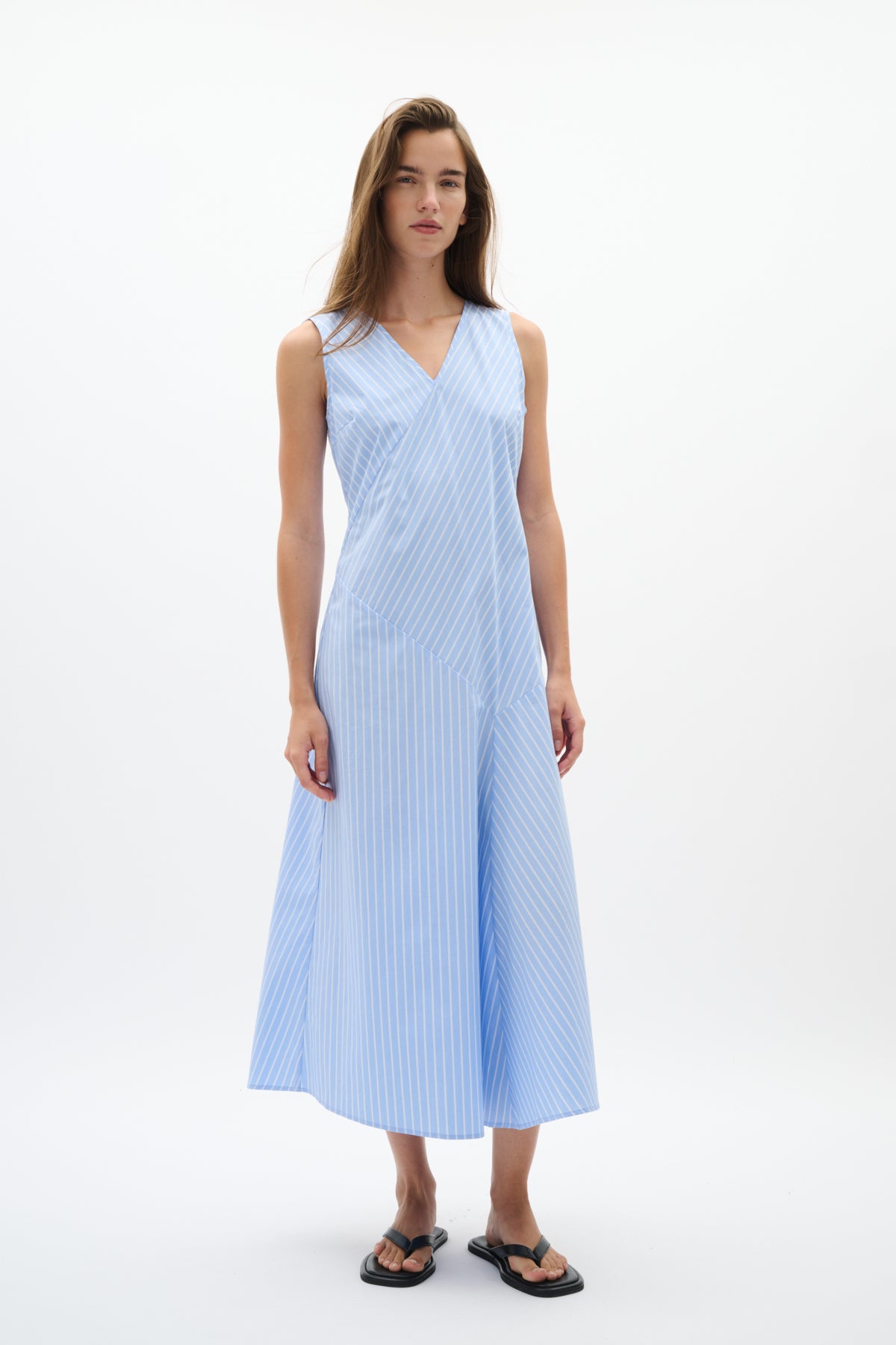 RAELYNNIW DRESS BLUE YD SUMMER STRIPE - 900007 - 30112488