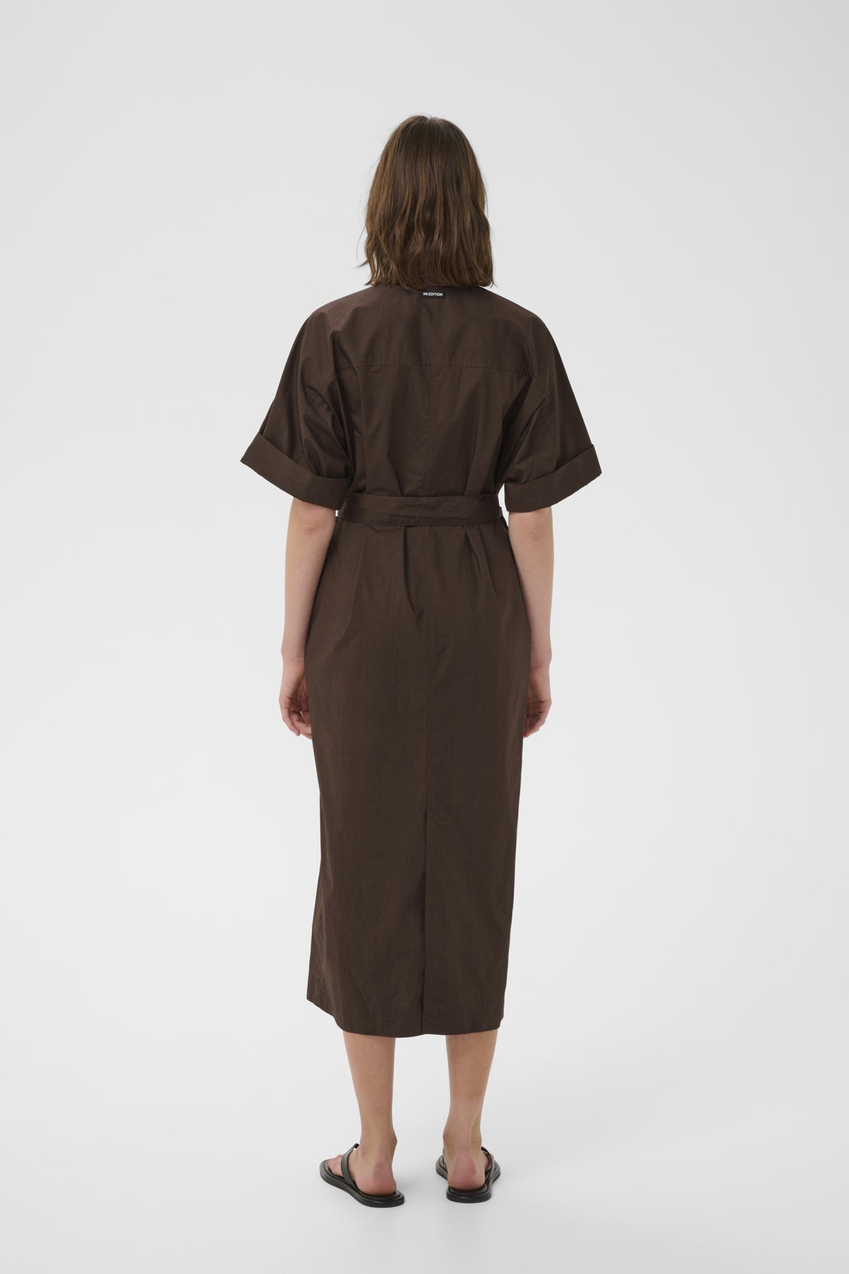 ELLINIW COLLAR DRESS Coffee Bean - 190915 - 30112538