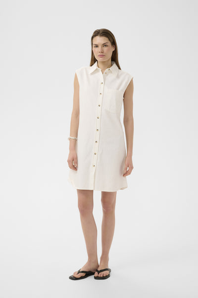 ELLYIW DENIMKLÄNNING Pure White - 300001 - 30112550 Thumbnail