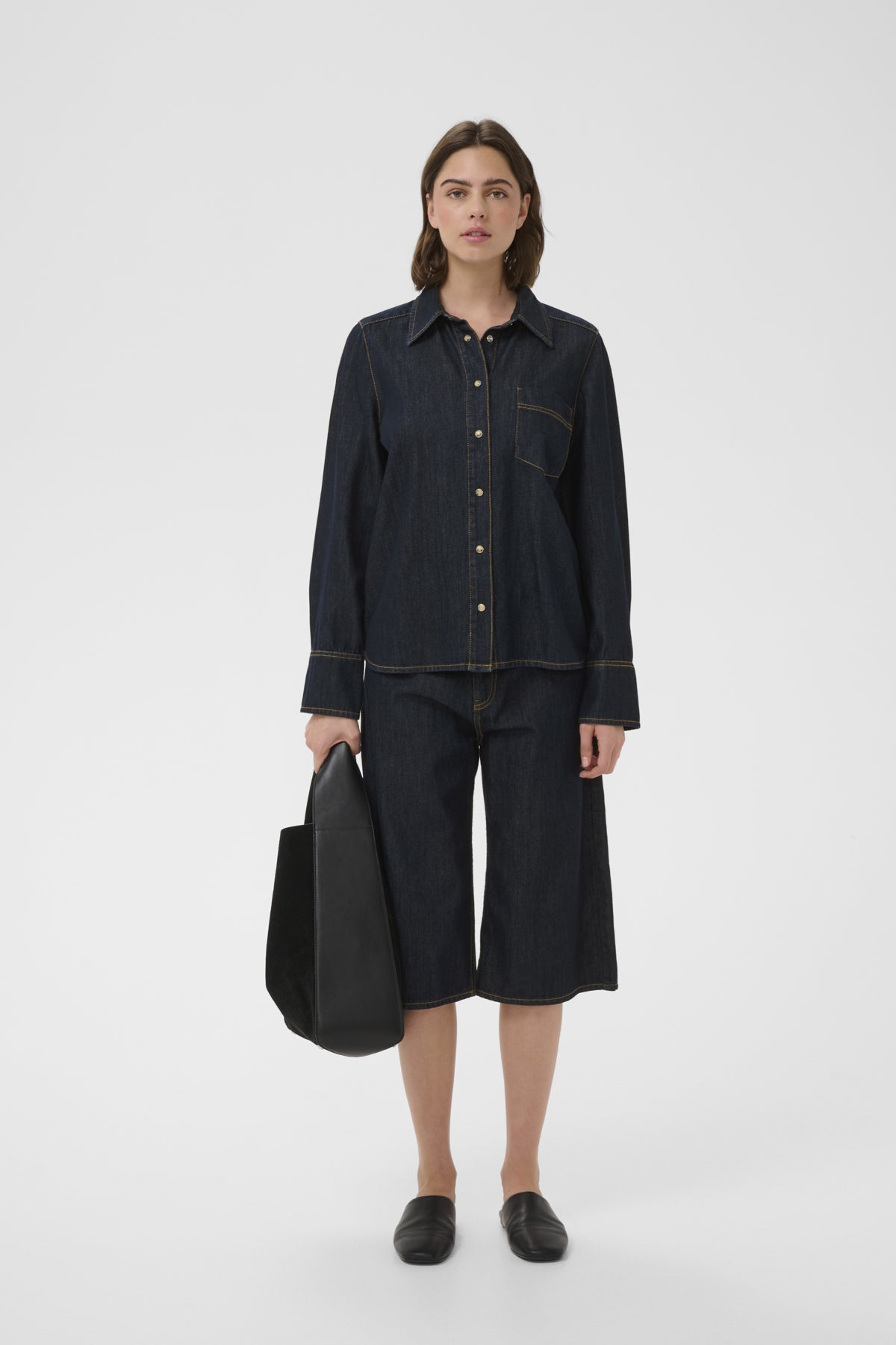 GLENNIW SHIRT Mörk Denim - 194118 - 30112605