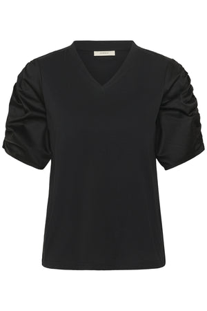 GUDRUNIW V-NECK TSHIRT Svart - 194008 - 30112627