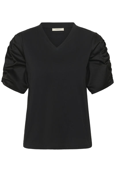 GUDRUNIW V-NECK TSHIRT Svart - 194008 - 30112627 Thumbnail