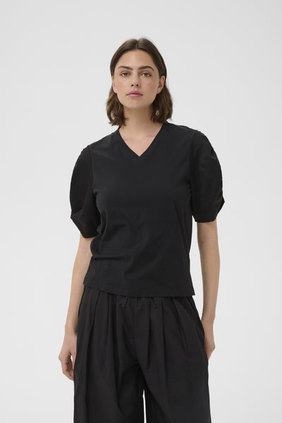 GUDRUNIW V-NECK TSHIRT Svart - 194008 - 30112627 Thumbnail