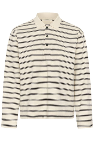 FIKKIAIW POLO T-SHIRT VANILLA TRIPLE STRIPE - 900008 - 30112643