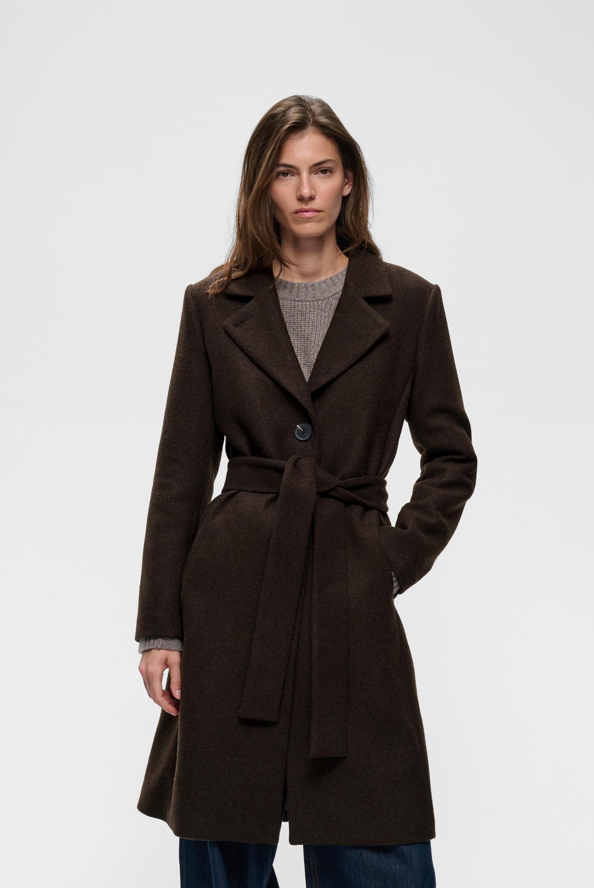 ZORAHIW CLASSIC COAT Chokladbrun - 191109 - 30112648