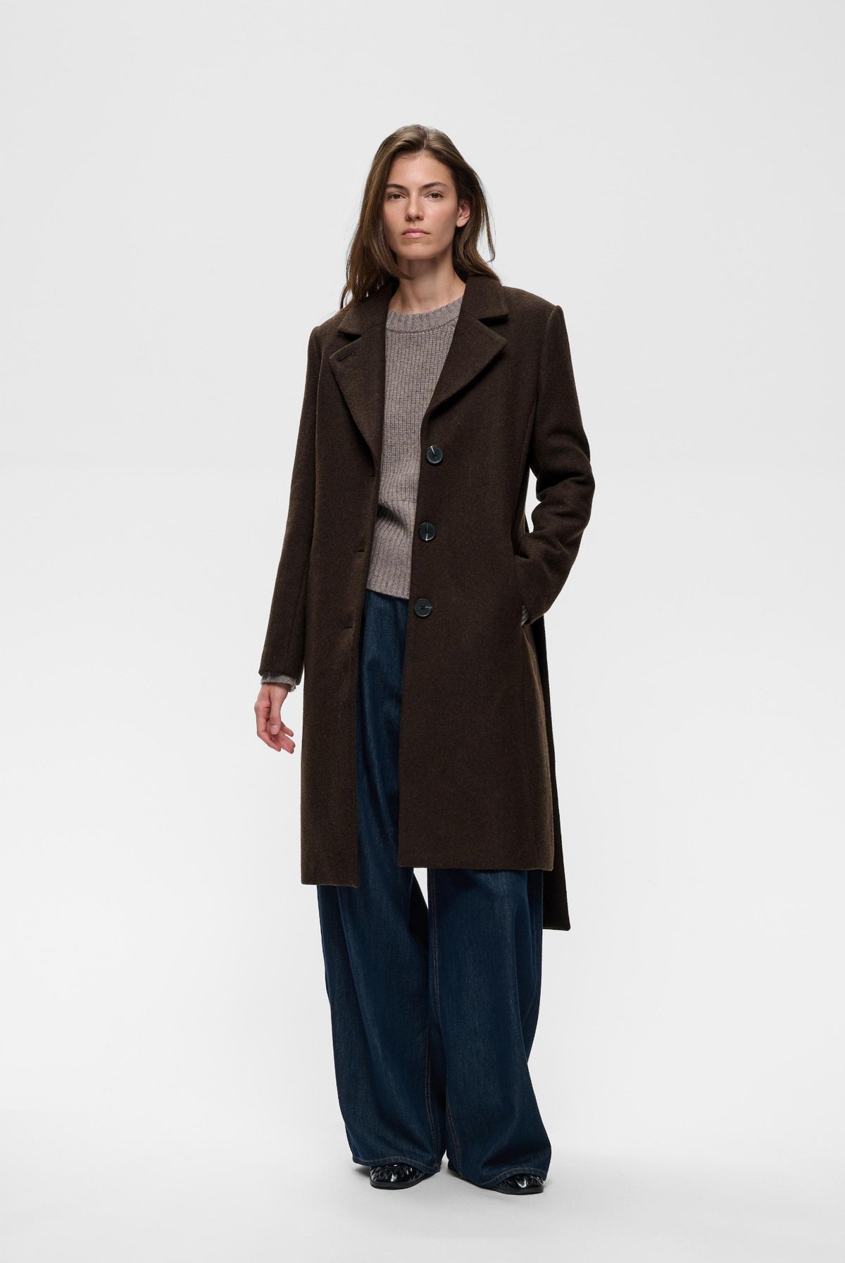 ZORAHIW CLASSIC COAT Chokladbrun - 191109 - 30112648