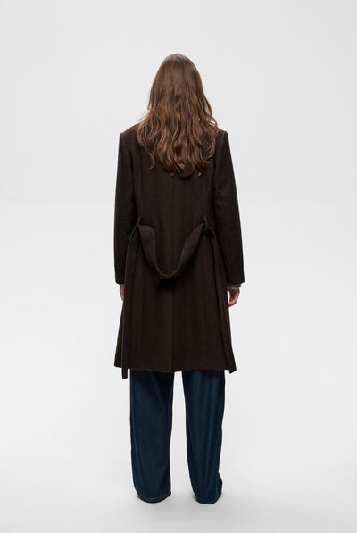 ZORAHIW CLASSIC COAT Chokladbrun - 191109 - 30112648 Thumbnail