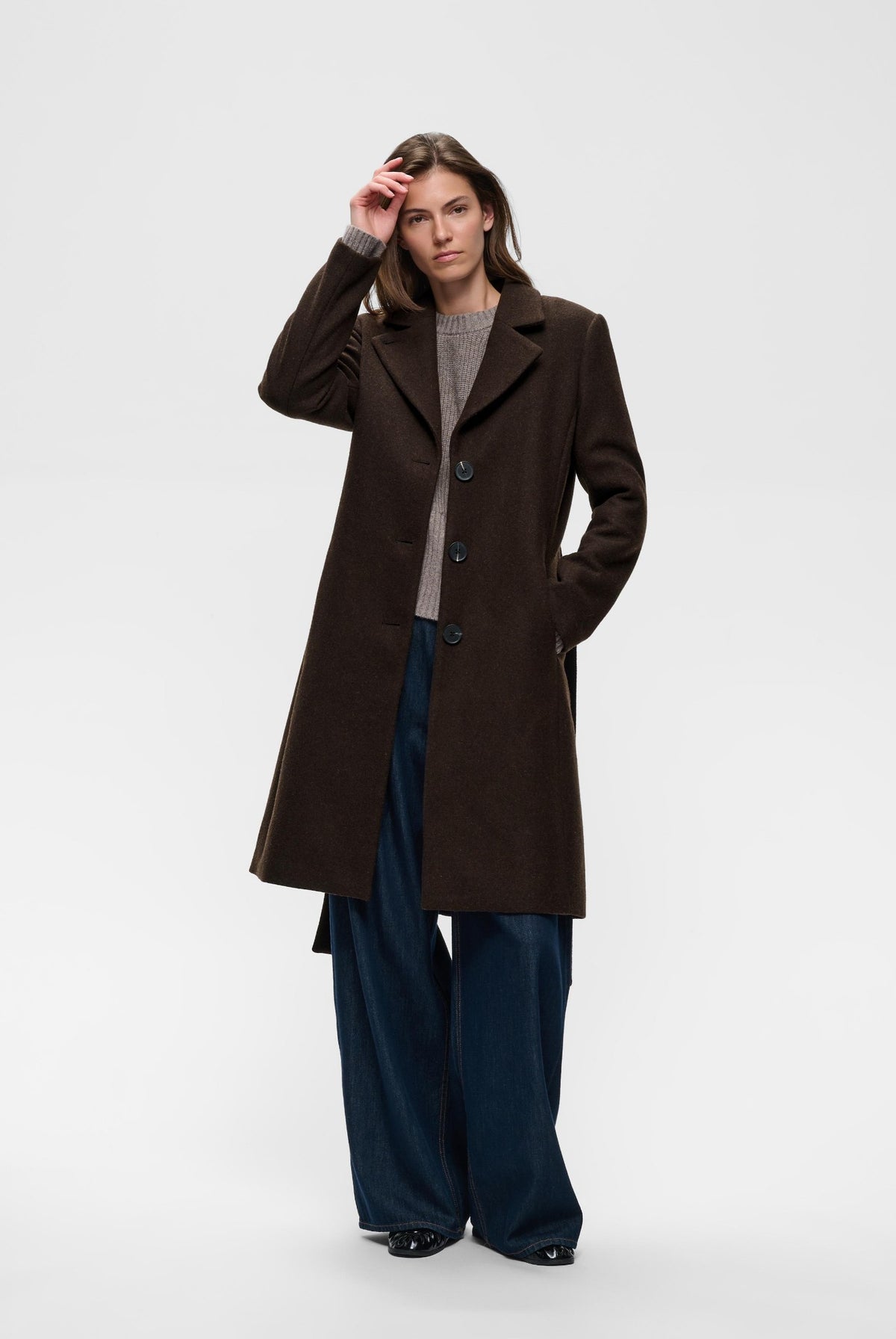 ZORAHIW CLASSIC COAT Chokladbrun - 191109 - 30112648