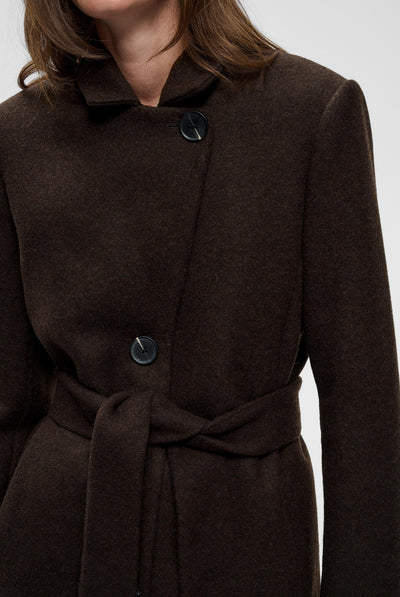 ZORAHIW CLASSIC COAT Chokladbrun - 191109 - 30112648 Thumbnail