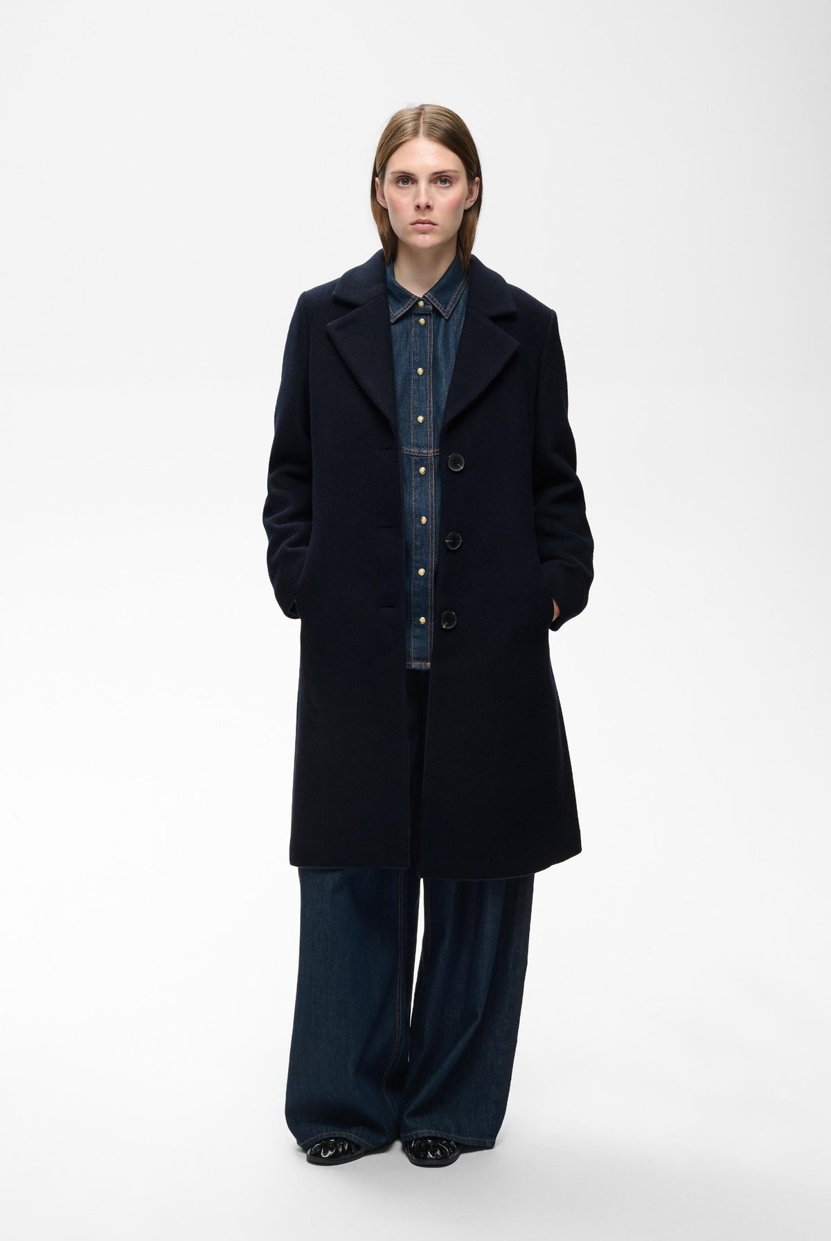 ZORAHIW CLASSIC COAT Marinblå - 300005 - 30112648
