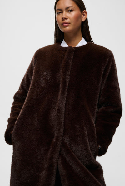 ZABELLEIW LONG COAT Chokladbrun - 191109 - 30112658 Thumbnail