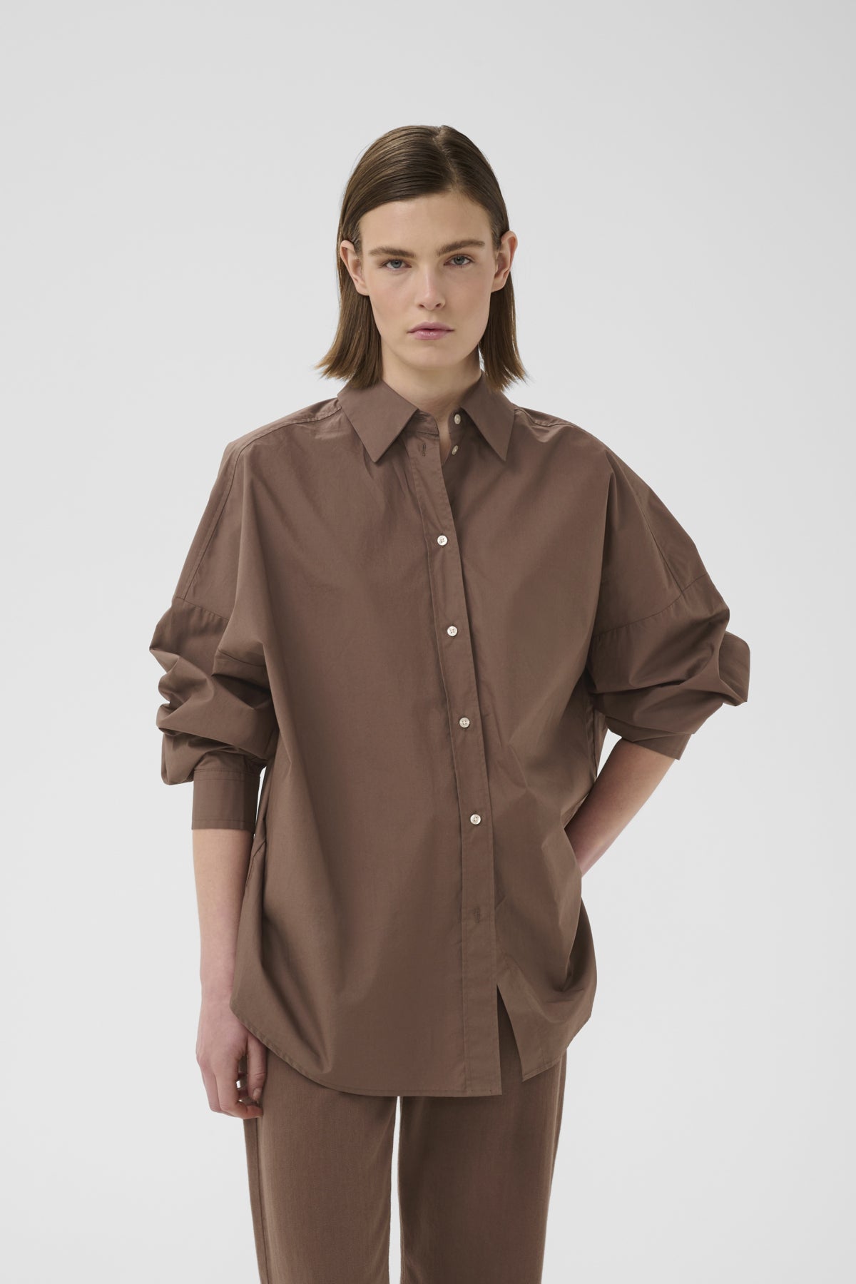 HAZEIW SHIRT Coffee Quartz - 181307 - 30112708