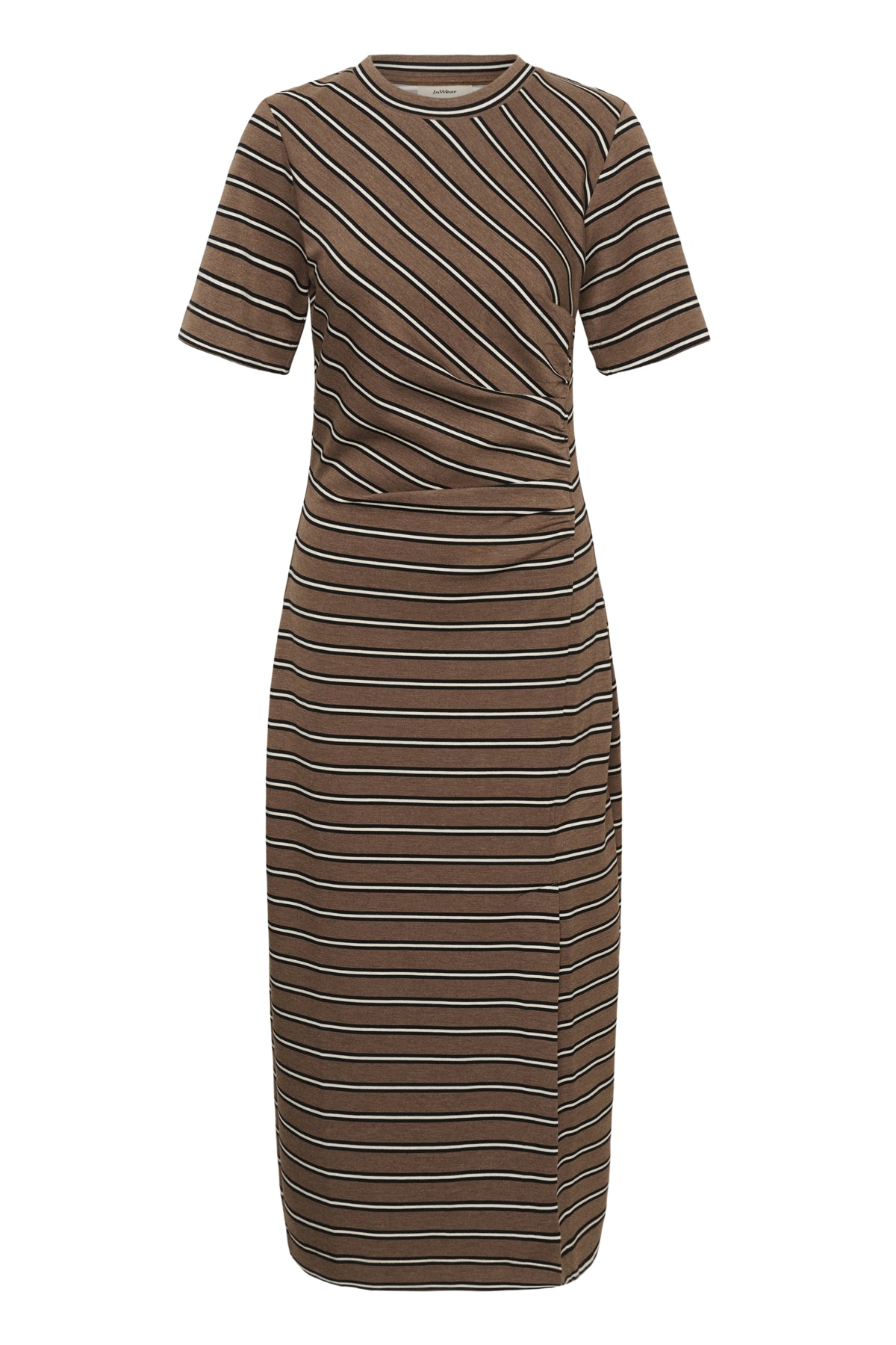 FARIIW VINCENTIW MEL DRESS COFFEE QUARTZ MELANGE STRIPES - 30112761