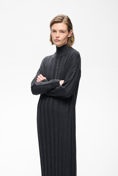 TESSIW KELLSIE DRESS Dark Grey Melange - 300596 - 30112927 Thumbnail