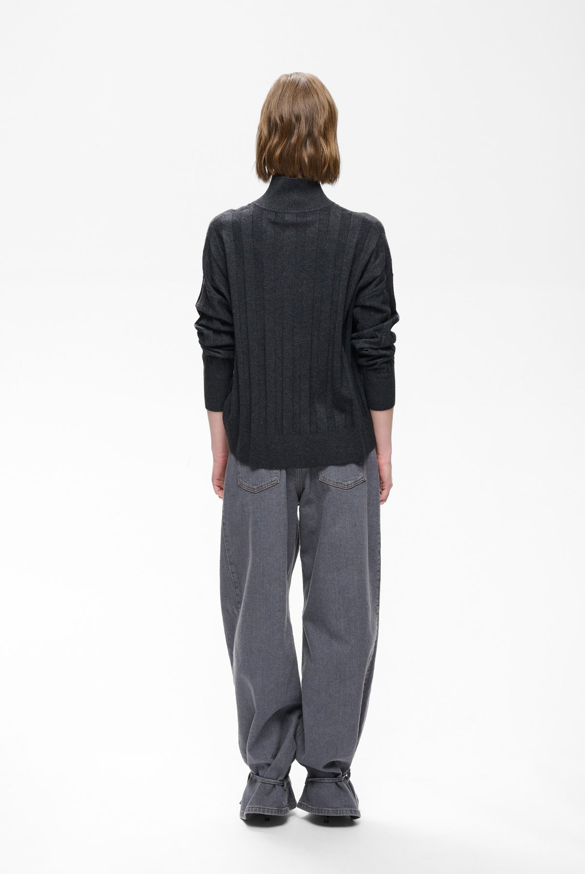 TESSIW KELLSIE PULLOVER Mörkgråmelerad - 300596 - 30112928